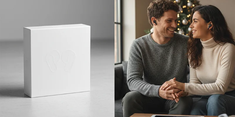 クリスマスギフトに悩むカップルのための、プレゼント選びのヒントが書かれた画像