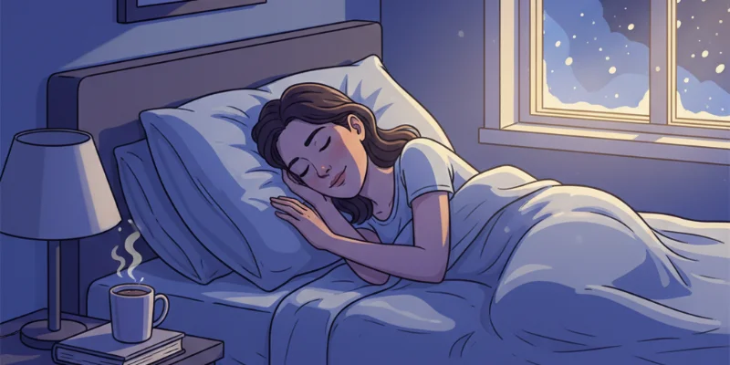 防寒着を着た女性が、冬の公園で気持ち良さそうにウォーキングしている後ろ姿。健康的なダイエットを継続するための、手軽な運動の1例です。